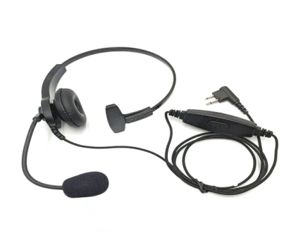 Atlantic Radio HSS-M Lightweight Single Muff Headset with Boom Mic