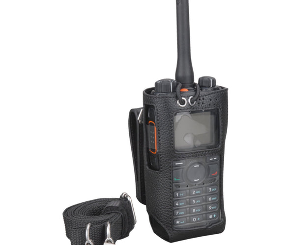 Hytera LCY003 Leather Carrying Case With LCD Display and Keypad, For Thin Battery Hytera LCY003 Leather Carrying Case With LCD Display and Keypad, For Thin Battery