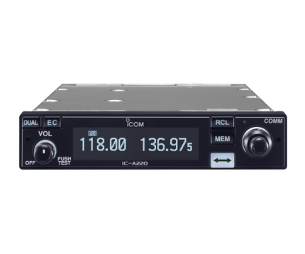 Icom A220 VHF Air Band Mobile | Intercom and OLED Display