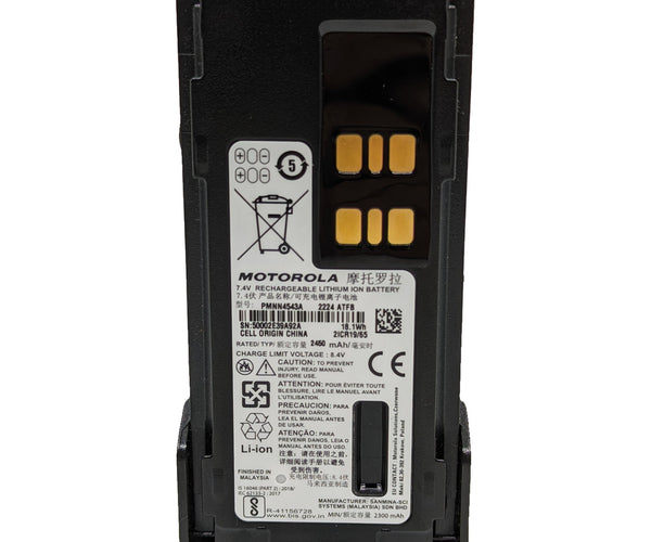 Motorola PMNN4543A Battery for Portable Radio Lithium Ion 2450mAh IP68 Motorola PMNN4543A Battery for Portable Radio Lithium Ion 2450mAh IP68