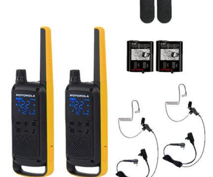 Motorola TALKABOUT T470 FRS Two-Way Radio - Weatherproof with Extended Range and Alerts