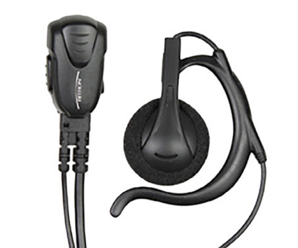 Ritron RHD-14X Lightweight Earhook Headphone for J Series | PTT & Lapel Mic