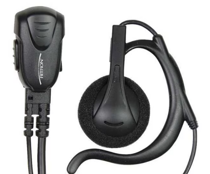 Ritron RHD-15X Earhook Headphone for PT Series | Pendant PTT & Mic
